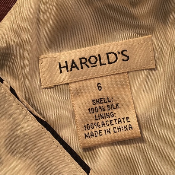 Harold’s black and white silk print dress size 6 - Picture 7 of 7